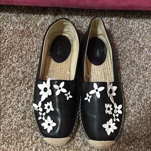 Michael Kors Black Floral Espadrilles